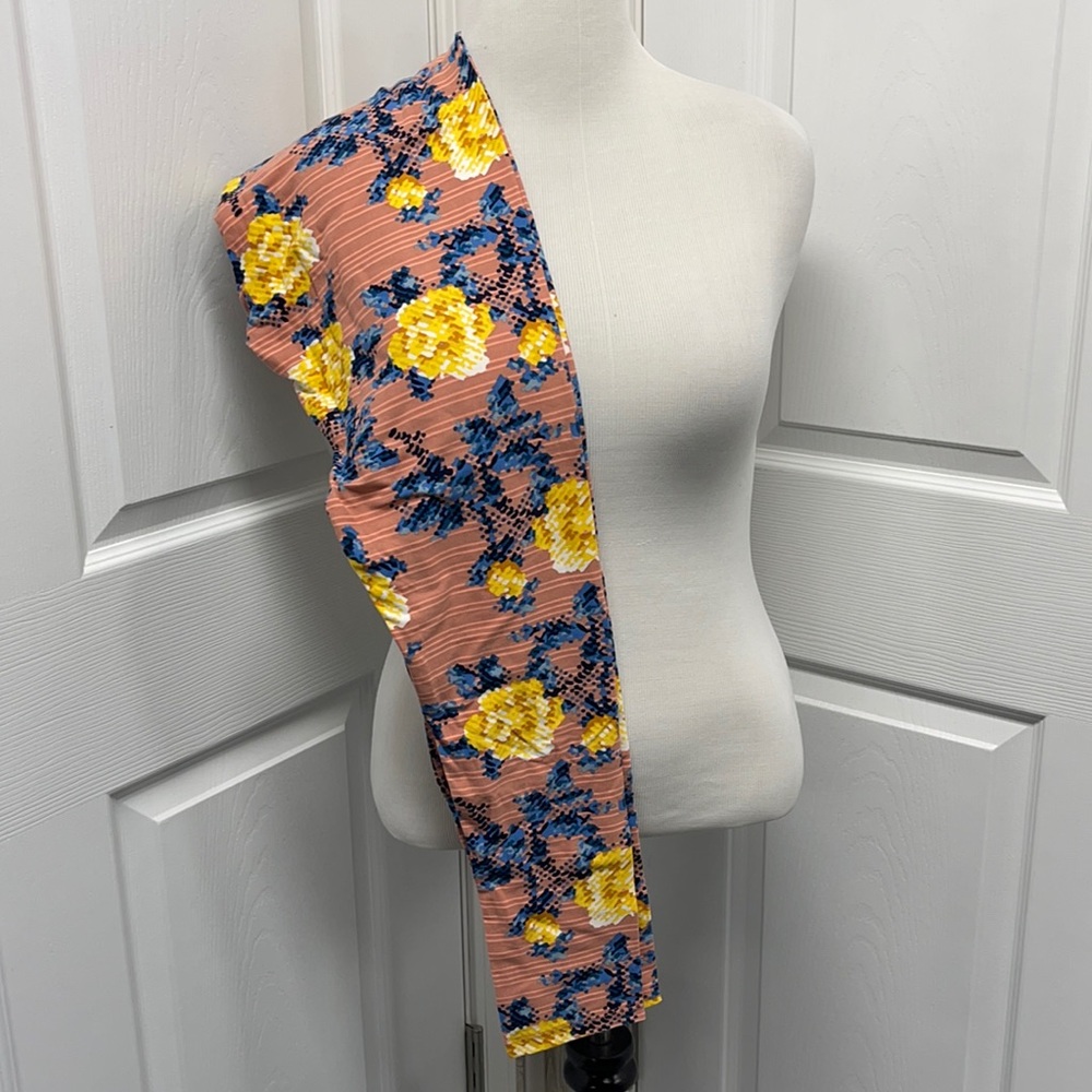LuLaRoe TC Tall & Curvy Pink Floral Leggings NWT